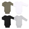 Koala Baby 4Pk Long Sleeve Bodysuit Solid Green Combo, Newborn