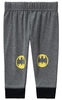 Batman 3 Piece Bodysuit Pant Bib Set 0-3M-Grey