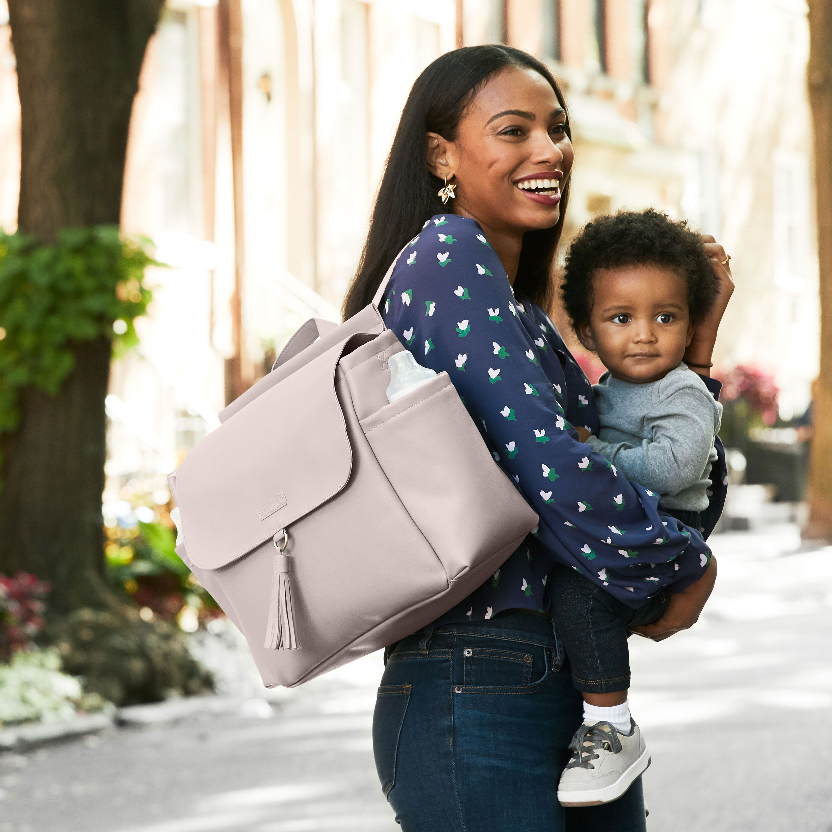 Skip Hop Greenwich Simply Chic Convertible Diaper Backpack Portobello