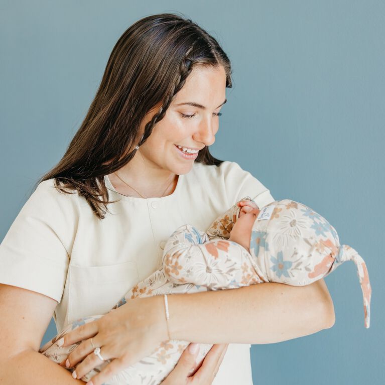 Copper Pearl - Eden Top Knot Hat 0-4 Months