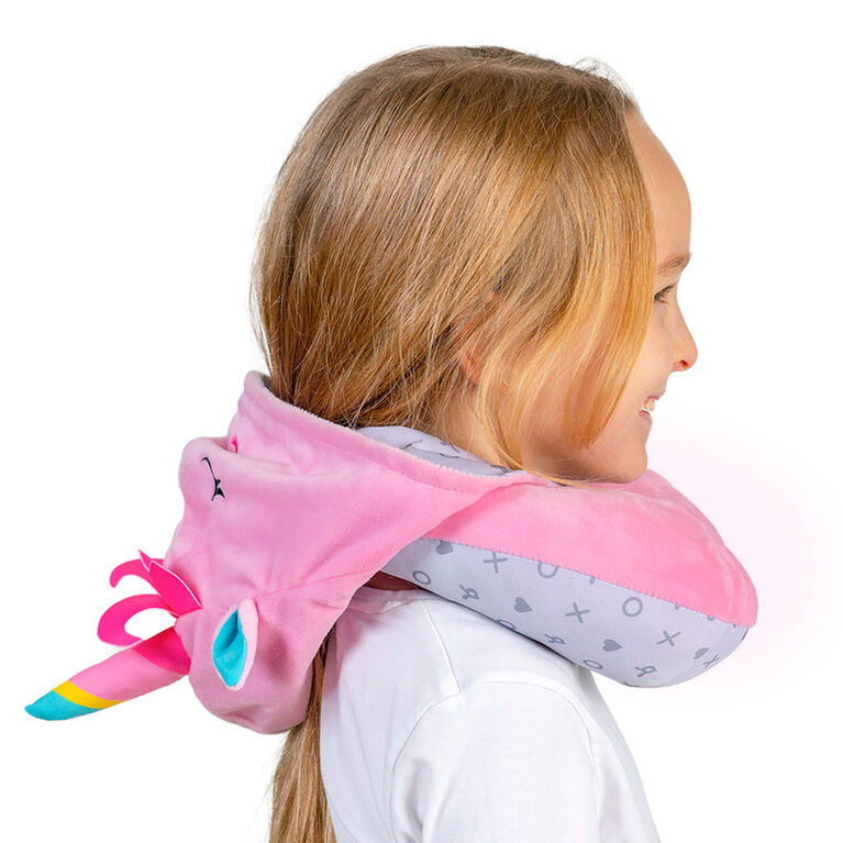 Benbat - Hooded Travel Head and Neck Support - Unicorn / Pink / 3+ Years Old