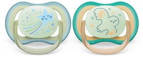 Avent Ultra Air Pacifier  0-6m star/owl 2pk