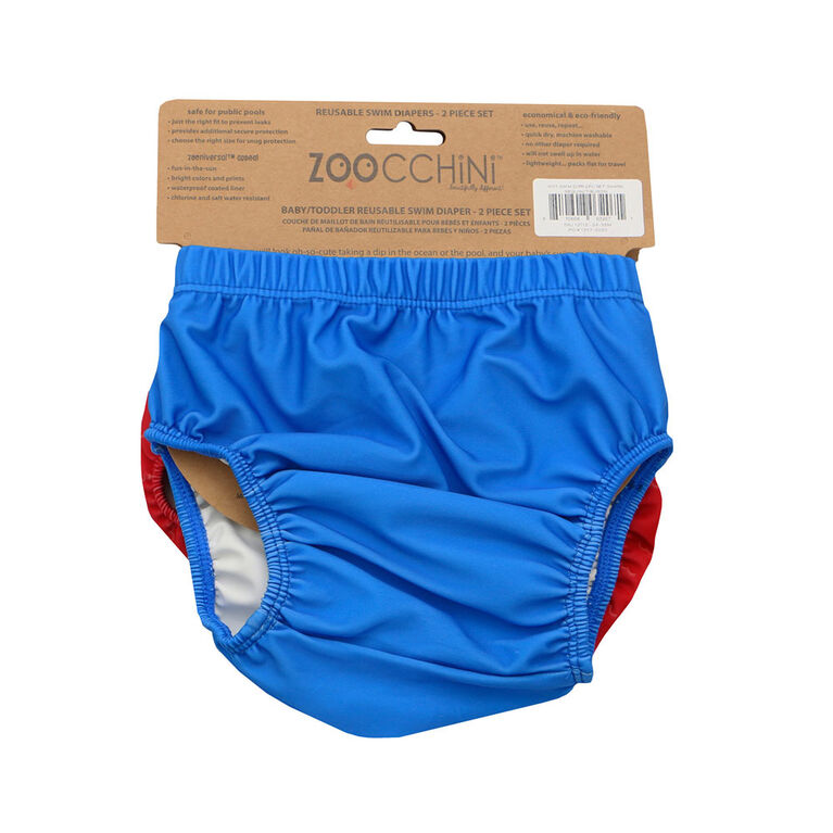 Zoocchini 2 Pack  Baby Swim Diaper Shark 6-12 Months