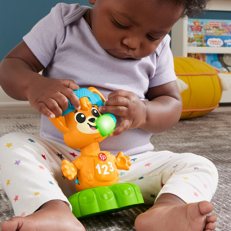Fisher-Price Link Squad Opposites Fox Baby Learning Toy with Music & Lights - English Edition