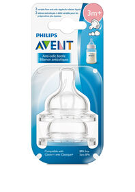 Biberon anticoliques de Philips Avent, T&eacute;tine &agrave; d&eacute;bit rapide, 2 pq, SCF425/27