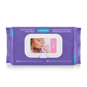 Lingettes nettoyantes et revitalisantes Lansinoh - Paquet de 80.