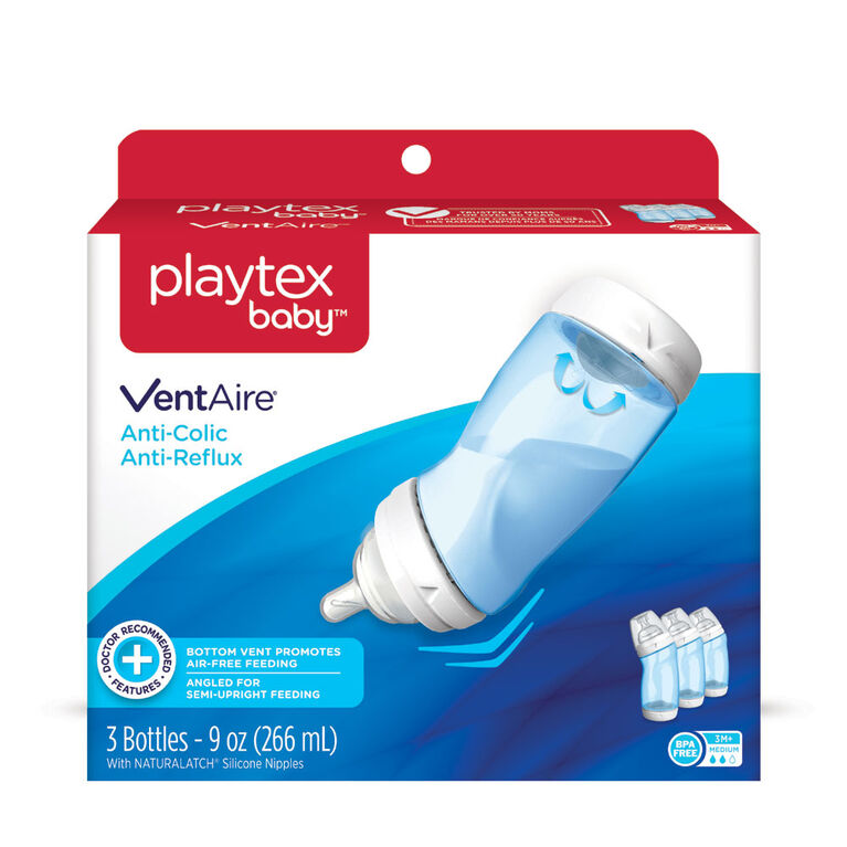 Playtex - Ventaire 9oz Bottle - 3-Pack, Blue