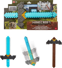 Minecraft Film Accessoire Épée et Pioche Appuyez et transformez