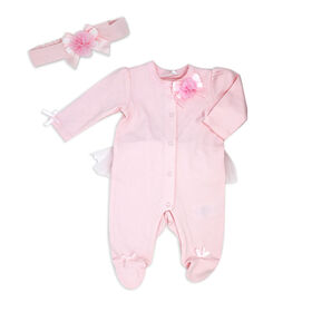 Rock a Bye Baby  Pink Sleep Suit Set 3-6M
