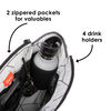 Diono Buggy Buddy XL Universal Stroller Organizer With Cup Holders, Secure Attachment, Zippered Pockets, Safe & Secure, Gray