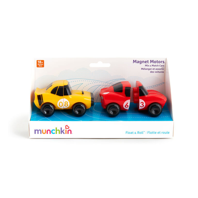 Magnet Motors Bath Toys 2-Pack - Red/Yellow