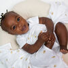 Lulujo - Cotton Muslin Swaddles 2 Pack - Bees + Blue Dots