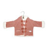 Rock a Bye Baby Cardigan en tricot véritable avec doublure en sherpa : rose, 3-6M