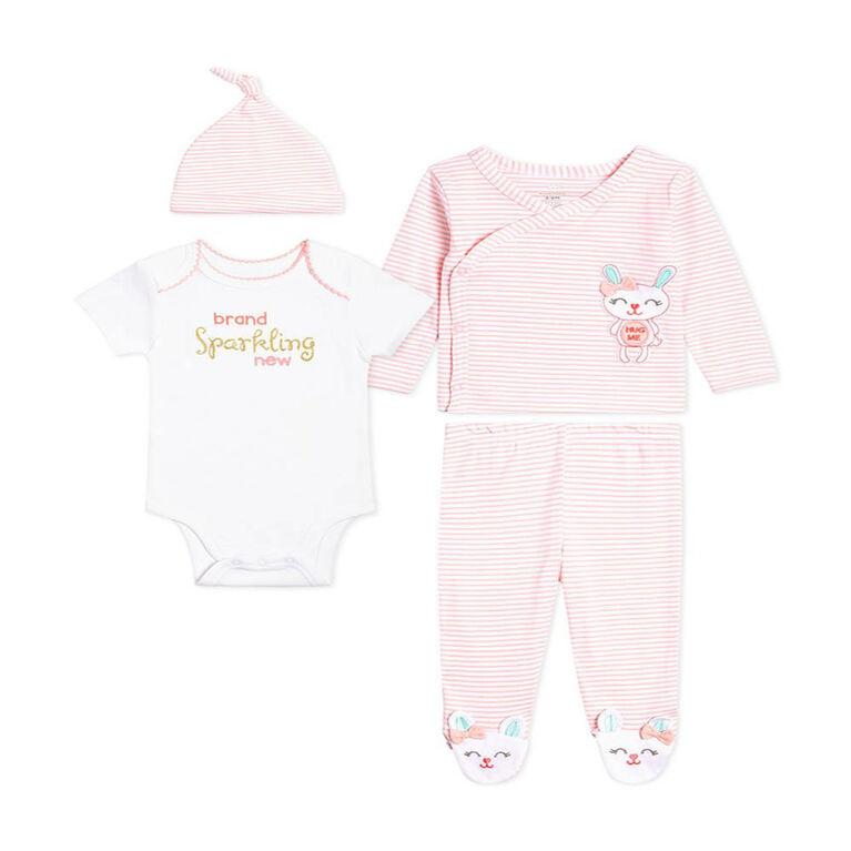 Koala Baby Ensemble 4 pièces "Take Me Home" couleur Rose, 0-3M