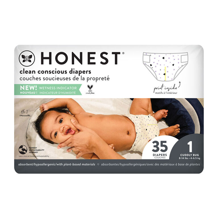 The Honest Company - Diapers - Young At Heart - Size 1 - 8 to 14 lbs
