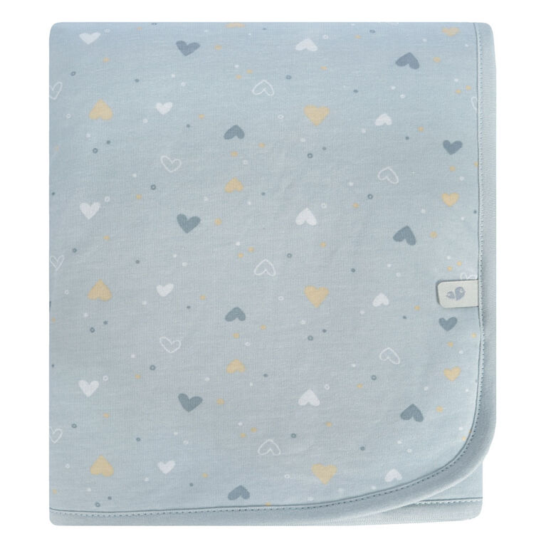 Perlimpinpin Bamboo Heart Print Blanket