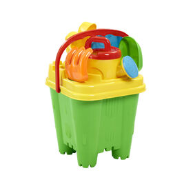 Out and About Beach Bucket Set Green/Yellow - R Exclusive - English Edition
