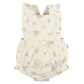 Gerber Childrenswear - Romper with Ruffle Bouquets - 0-3M