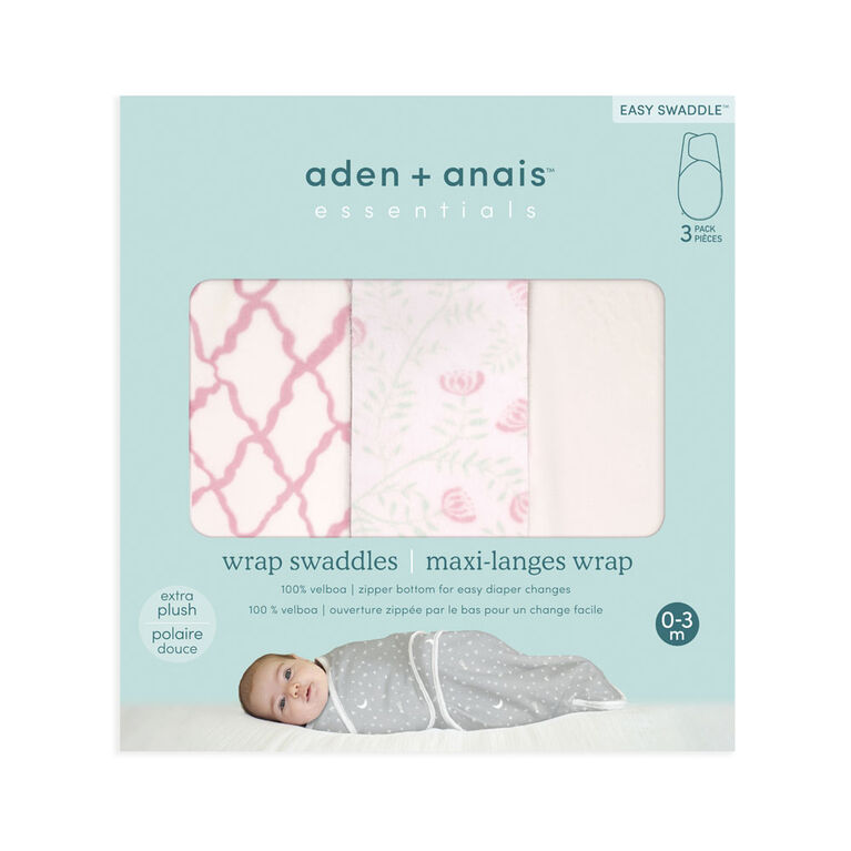 Couverture à Emmailloter Easy Aden + Anais Essentials Arts + Craft 0-3 M, Lot de 3