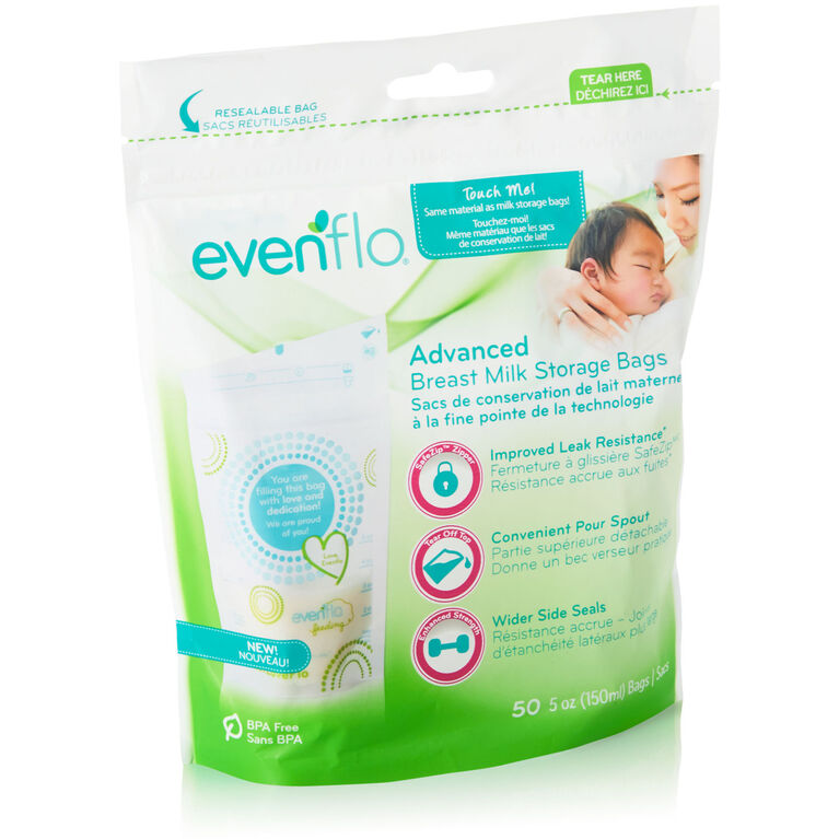 Evenflo Advanced Breast Milk Storage Bags, 50 count