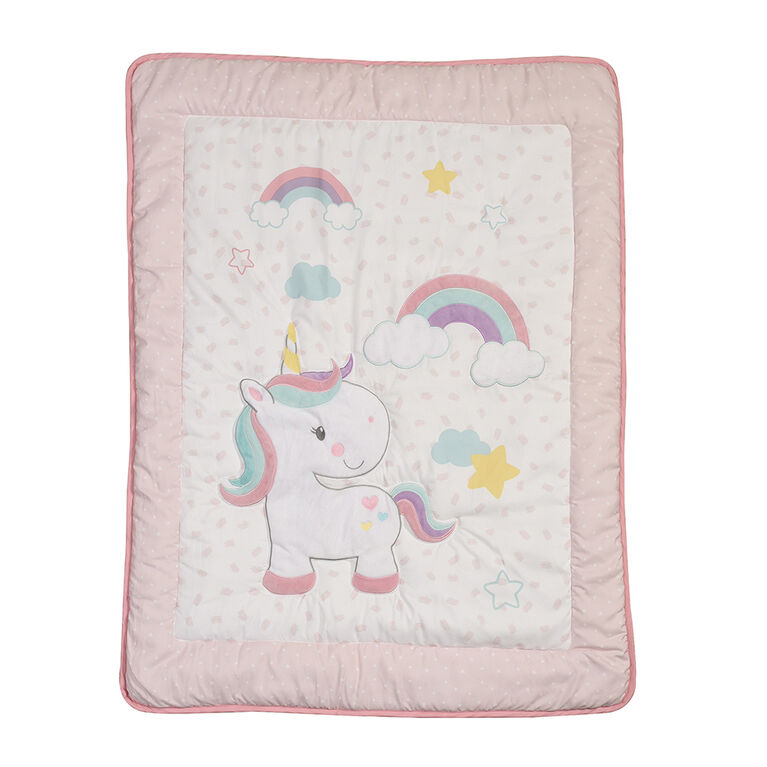 Baby's First by Nemcor 4-Piece Nursery Bedding Set, Rainbow Skies