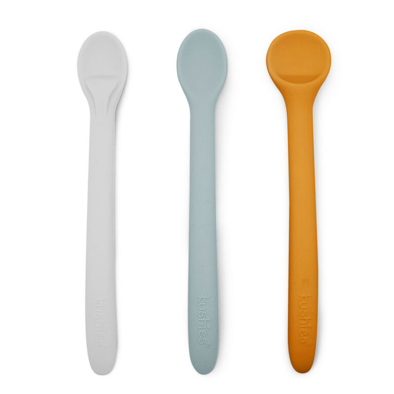 Silistages 3Pk Spoons Sea/Papaya/ Grey