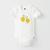 short-sleeve play all day organic bodysuit , 6-9m - white