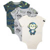 Mini Heroes 3PK Infant Body Suit - Multi Colors - 6M