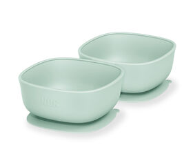 Ensemble de 2 bols à ventouse en silicone pour bébé de NUK