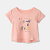 Aline Tee Lt Coral Garden Print 2-3Y