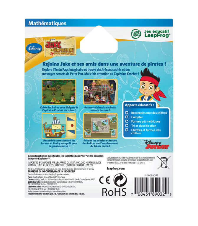 LeapFrog LeapPad Jake et les Pirates du Pays Imaginaire - Mathématiques jeu éducatif - Édition francaise