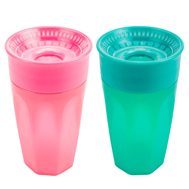 Dr. Brown's Milestones Cheers360 10 oz cup 2 pack pink and turquoise
