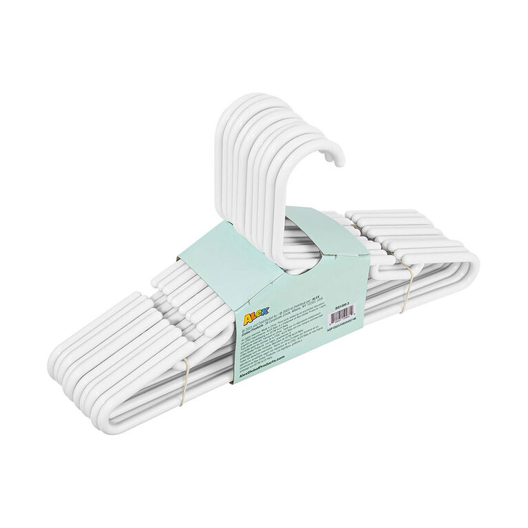 Cintres En Plastique Blanc 10Pk