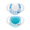 Ensemble de 2 sucettes orthodontiques Deco NaturalFit de Chicco, 0 Mois+ - Bleu.