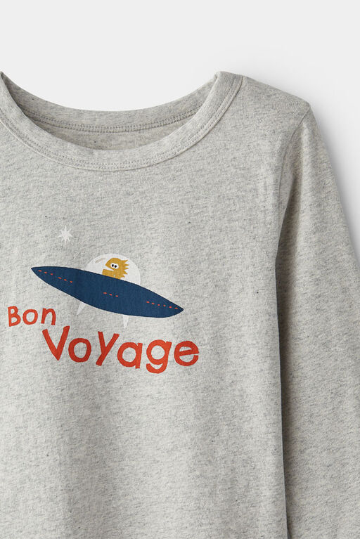 T-Shirt Jersey Ml Beige Bon Voyage RISE Little Earthling