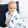 Cotton Muslin Swaddle/ Sea