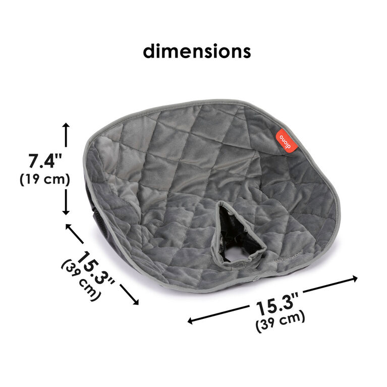 Diono Ultra Dry Seat, Child Car Seat Pad With Waterproof Liner - Potty Training Seat Pads for Infants Baby and Toddlers, Gray