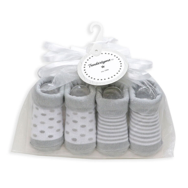 Tendertyme   2 Pack socks in Mesh bag:Grey