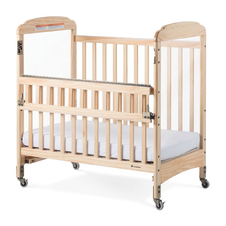 Foundations Next Gen Serenity SafeReach Compact Clearview Crib, Natural