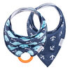 Bavette Bandanas De Dr. Brown's 2 Pc- Bleu Baleines / Anchor