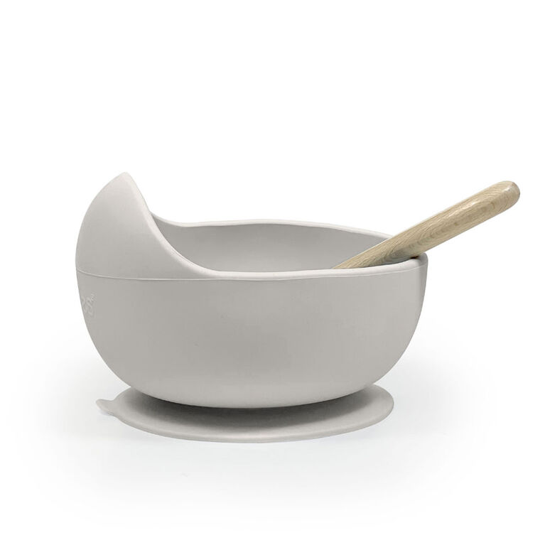 Kushies - Siliscoop Bowl and Spoon - Sand