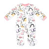 Baby Mode Printed Plush Sleeper: Pink Dinosaur 0-3M