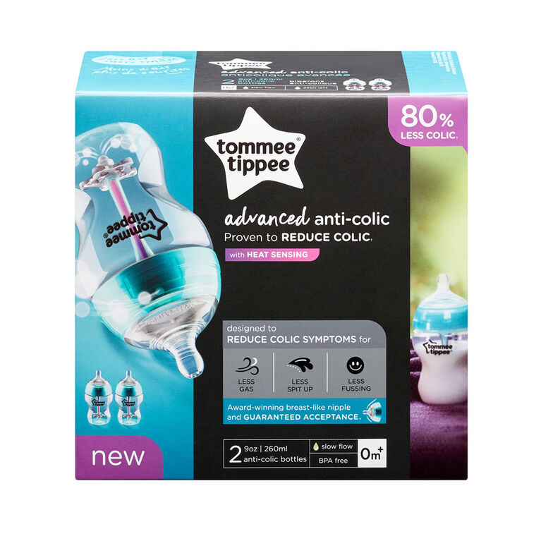 Biberon Anti-coliques Avancé Tommee Tippee,9oz, Paq. de 2.