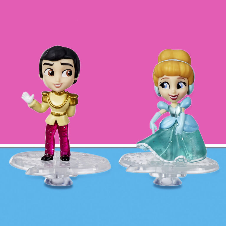 Disney Princess Comics, Aventures surprises de Cendrillon avec 5 poupées, accessoires et support, jouet amusant à déballer