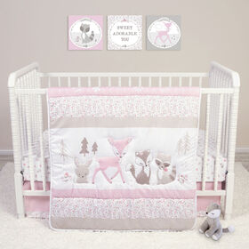 Sammy and Lou Sweet Forest Friends 4 Piece Crib Bedding Set