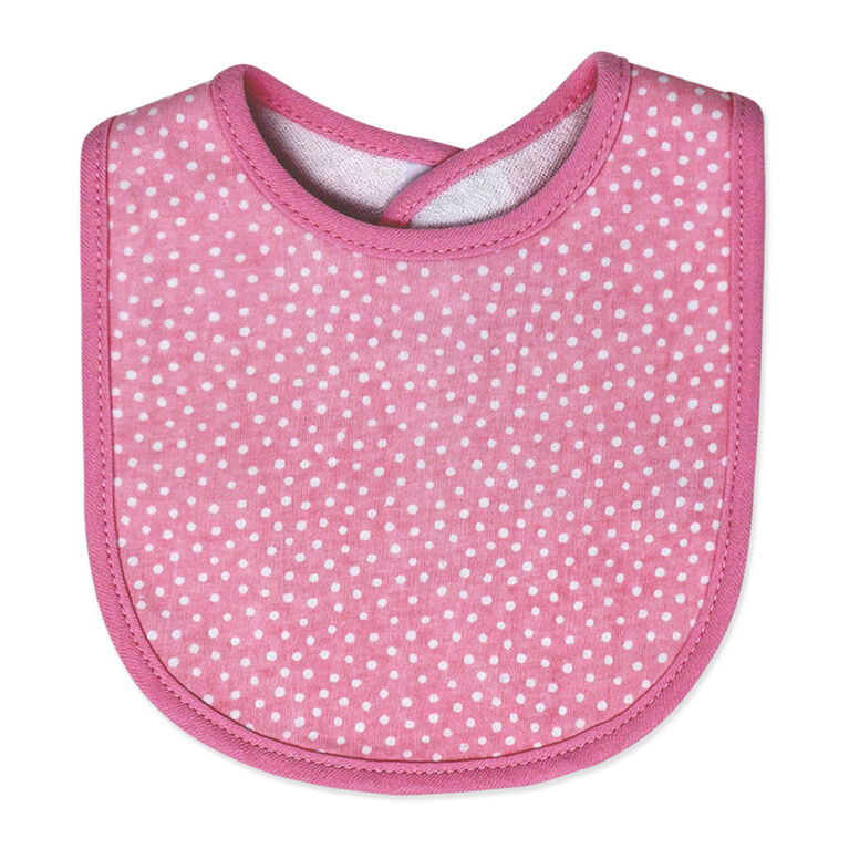 Baby Mode  5 Piece Bib and Sock set : Pink Ladybug