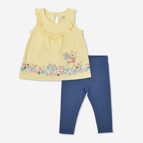 Disney Winnie The Pooh 2 Piece Top/Legging Set Blue