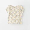 3-6m t-shirt à volants - blanc