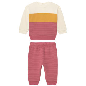 PL Baby  2 piece    jogger set fuchsia 9M