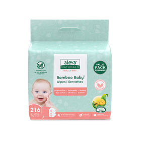 216 compter de lingettes Aleva Sensible en bambou.